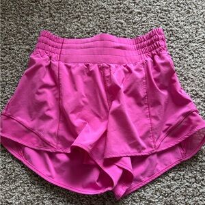 Lululemon Sonic Pink High Rise Hotty Hot Shorts